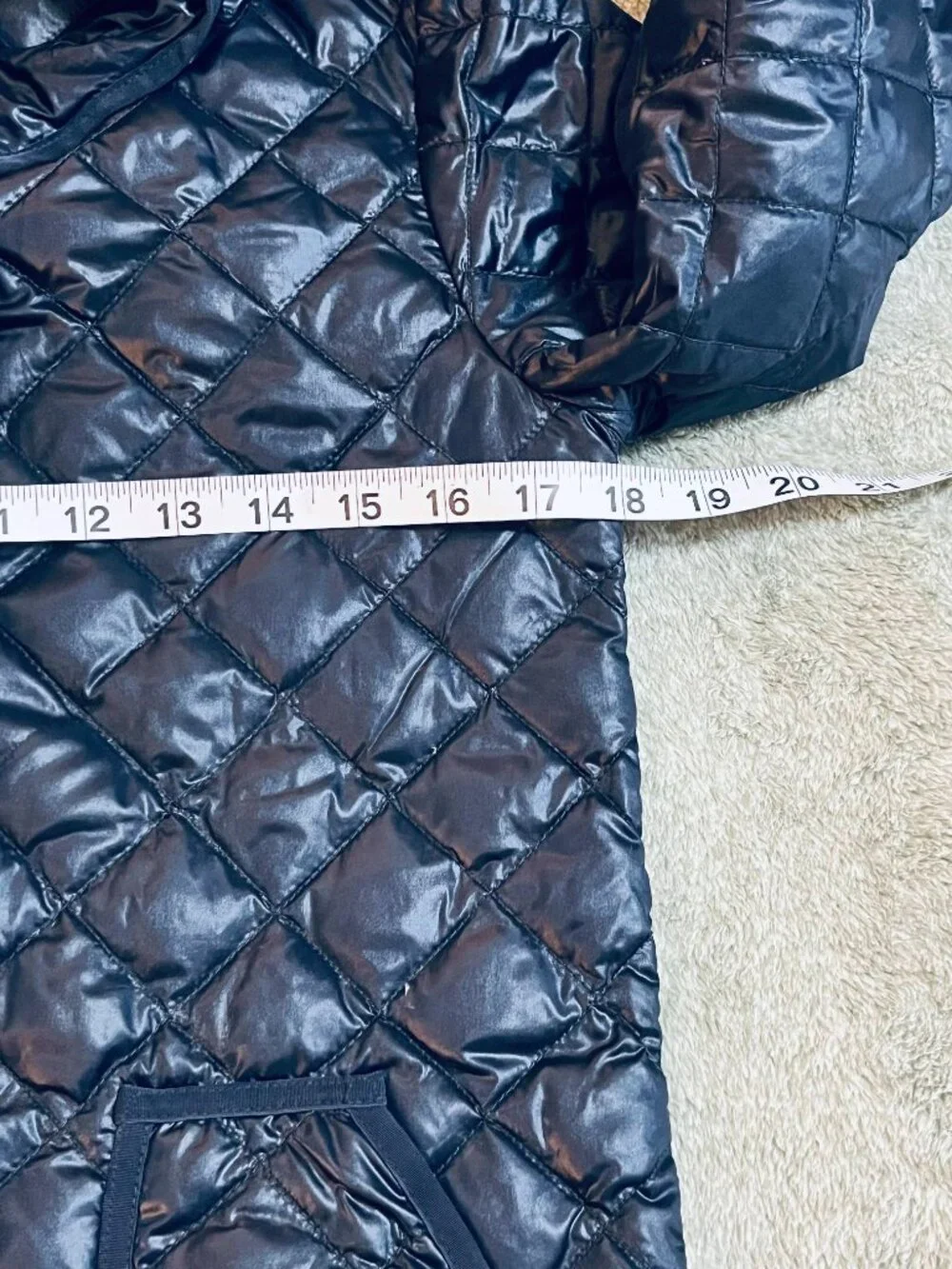 J.Crew Womens Navy Quilted Down Puffer Jacket Hooded Double Breasted XS 34250